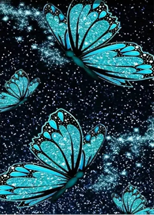 Blue Butterflies 30x40