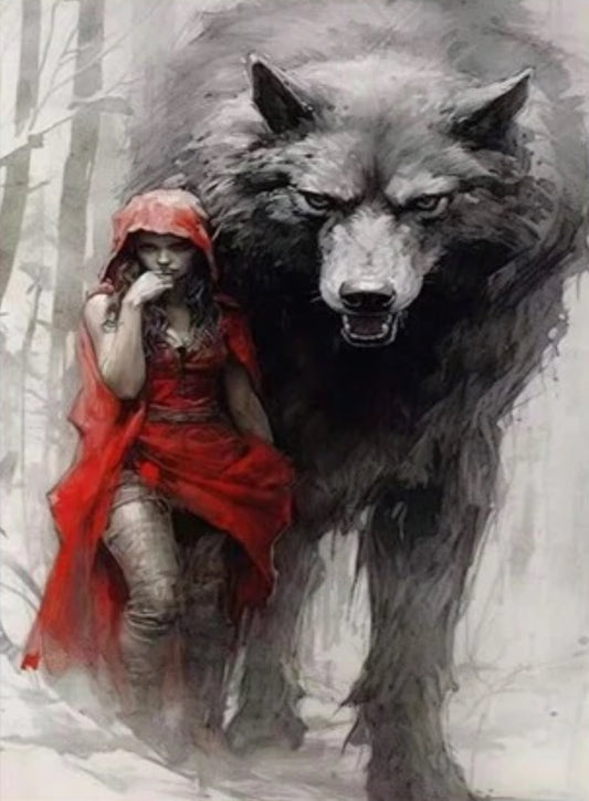 Red Riding Hood + Wolf 30x40