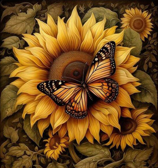 Sunflower Butterfly 30x30
