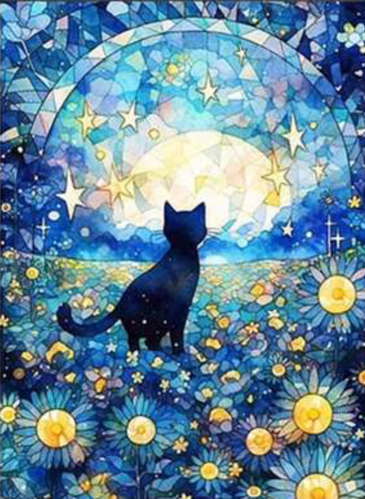Starry Night Kitty 30x40
