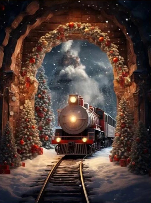 Train Christmas Tunnel 40x50